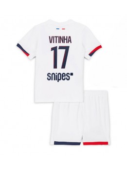 Paris Saint-Germain Vitinha #17 Replika Borta Kläder Barn 2025-26 Kortärmad (+ byxor)